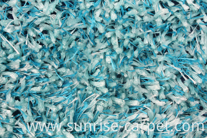 Polyester mix Shaggy Rug with Design